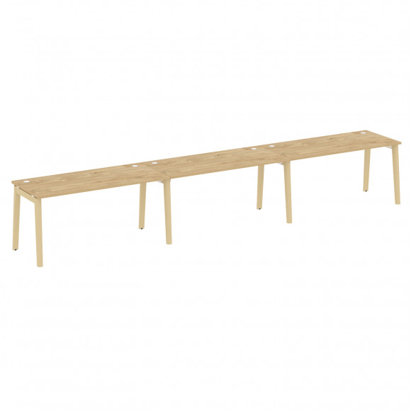 Рабочая станция, опоры - массив дерева ОНИКС ВУД/ONIX WOOD OW.RS-3.4.7 Тиквуд Светлый