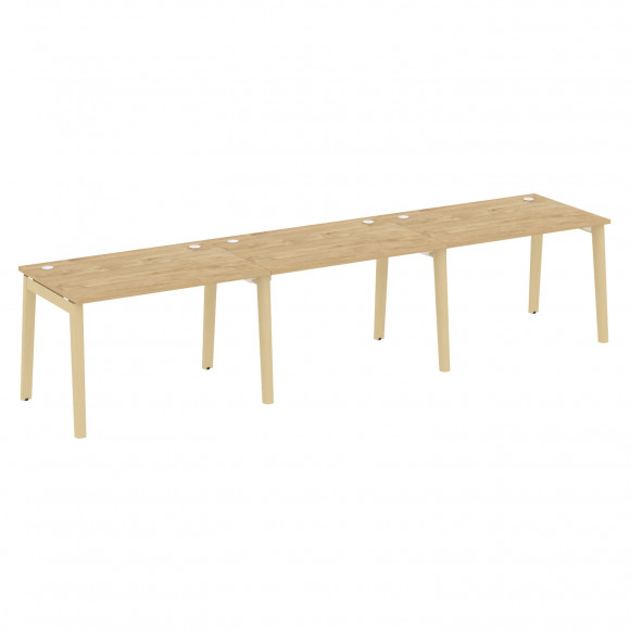 Рабочая станция, опоры - массив дерева ОНИКС ВУД/ONIX WOOD OW.RS-3.2.8 Тиквуд Светлый