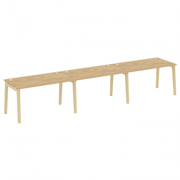 Рабочая станция, опоры - массив дерева ОНИКС ВУД/ONIX WOOD OW.RS-3.3.8 Тиквуд Светлый