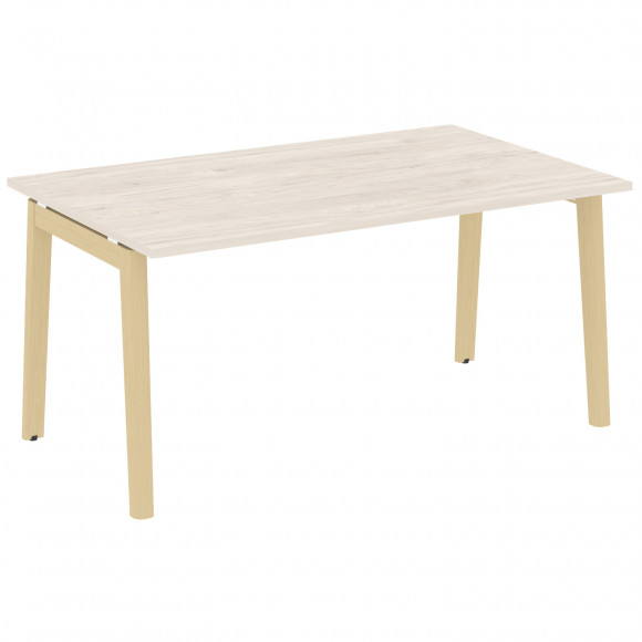 Стол переговорный (1 столешница), опоры - массив дерева ONIX WOOD OW.PRG-1.4 Денвер Светлый