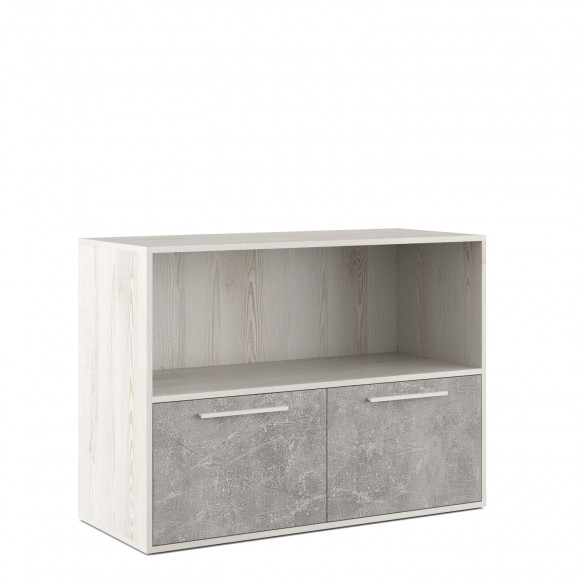 Шкаф низкий с горизонтальной нишей Бетон/B-tone BTN36154031 сосна бетон светлый