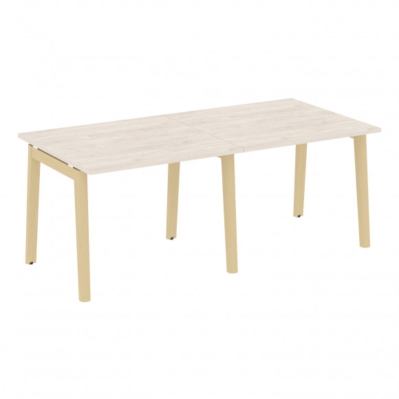 Стол переговорный (2 столешницы), опоры - массив дерева ONIX WOOD OW.PRG-2.1 Денвер Светлый