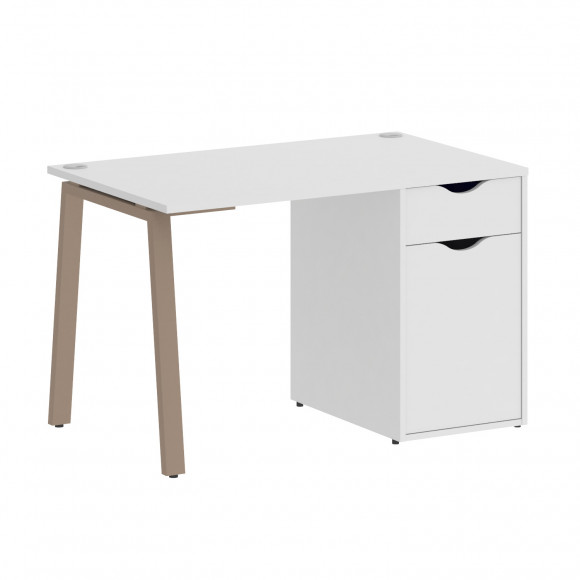 Стол письменный W=1180мм HOME OFFICE VR.SP-3-118.1.A Белый
