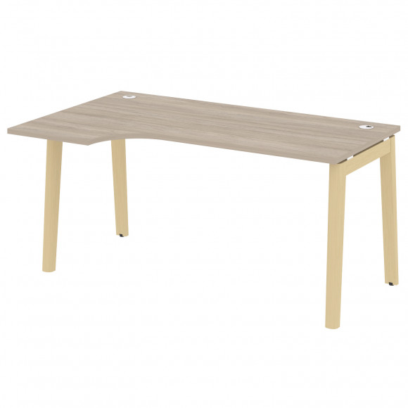 Стол эргономичный левый, опоры - массив дерева ONIX WOOD OW.SA-1(L) Дуб Аттик