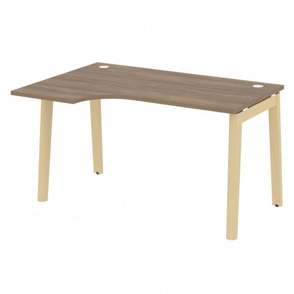 Стол эргономичный левый, опоры - массив дерева ОНИКС ВУД/ONIX WOOD OW.SA-2(L) Дуб Аризона