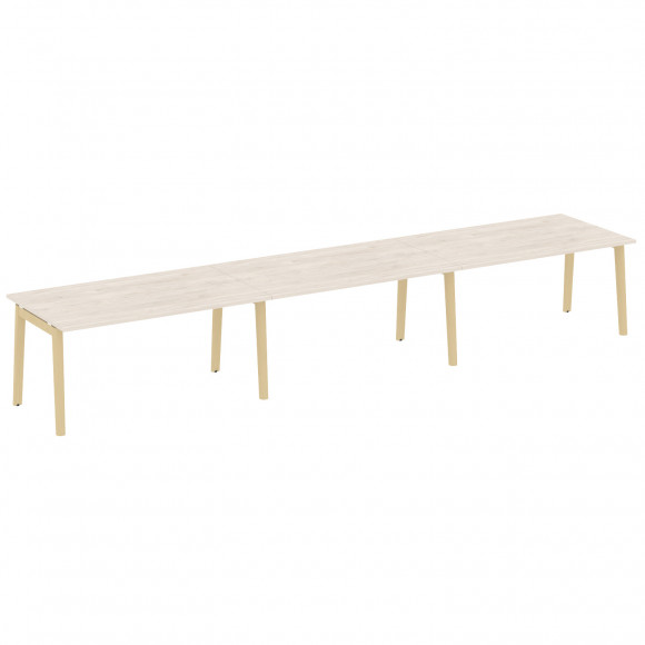 Стол переговорный (3 столешницы), опоры - массив дерева ONIX WOOD OW.PRG-3.4 Денвер Светлый