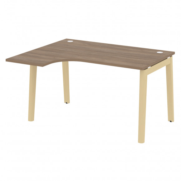 Стол эргономичный левый, опоры - массив дерева ОНИКС ВУД/ONIX WOOD OW.SA-3(L) Дуб Аризона