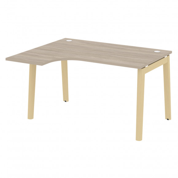 Стол эргономичный левый, опоры - массив дерева ONIX WOOD OW.SA-3(L) Дуб Аттик