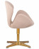 Кресло дизайнерское DOBRIN SWAN (бежевая ткань IF1, золотое основание),69A-LMO SWAN, цвет сиденья бежевый (IF1), цвет основания золото