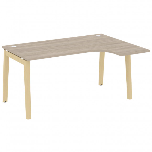 Стол эргономичный правый, опоры - массив дерева ONIX WOOD OW.SA-4(R) Дуб Аттик