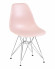 Стул обеденный DOBRIN DSR (ножки хром, цвет светло-розовый (PK-02)),638APP-LMZL DSR, цвет сиденья светло-розовый (PK-02), цвет основания хромированная сталь