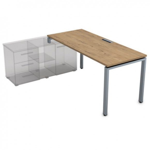 Стол - три опоры (Стол рабочий, прямолинейный, левый) GLOSS СТЛ-П.979 teakwood Стол - три опоры (Стол рабочий, прямолинейный, левый) GLOSS СТЛ-П.979 teakwood