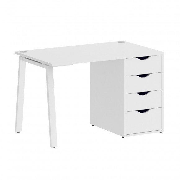 Стол письменный W=1180мм HOME OFFICE VR.SP-3-118.4.A Белый Бриллиант