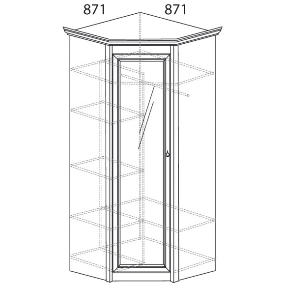 Шкаф угловой "Флоренция" №641