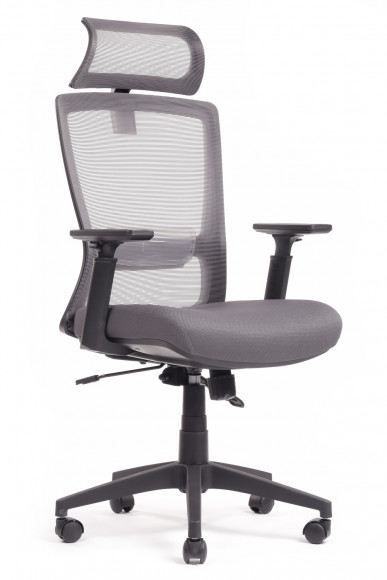 Кресло Line W-202AC Чёрный пластик/Серая сетка Кресло Line W-202AC Чёрный пластик/Серая сетка