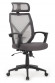 Кресло Oliver W-203AC Чёрный пластик/Серая сетка