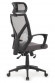 Кресло Oliver W-203AC Чёрный пластик/Серая сетка