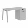 Стол письменный W=1380мм HOME OFFICE VR.SP-3-138.1.A Серый