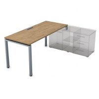 Стол - три опоры (Стол рабочий, прямолинейный, правый) GLOSS СТП-П.994 teakwood