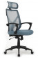 Кресло Oliver W-203AC Чёрный пластик/Синяя сетка Кресло Oliver W-203AC Чёрный пластик/Синяя сетка