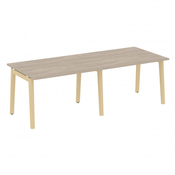 Стол переговорный (2 столешницы), опоры - массив дерева ONIX WOOD OW.PRG-2.2 Дуб Аттик