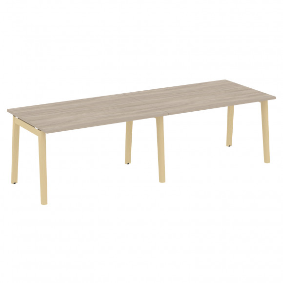 Стол переговорный (2 столешницы), опоры - массив дерева ONIX WOOD OW.PRG-2.3 Дуб Аттик