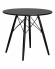 Стол обеденный DOBRIN CHELSEA`80 BLACK (столешница черная, основание черное),108_BlackBase-TD-LMZL CHELSEA`80 BLACK, цвет столешницы черный, цвет основания черный