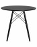 Стол обеденный DOBRIN CHELSEA`80 BLACK (столешница черная, основание черное),108_BlackBase-TD-LMZL CHELSEA`80 BLACK, цвет столешницы черный, цвет основания черный