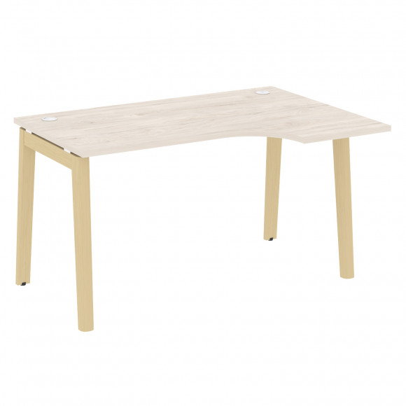 Стол эргономичный правый, опоры - массив дерева ONIX WOOD OW.SA-2(R) Денвер Светлый