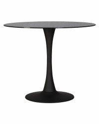 Стол обеденный MIA GLASS (черная столешница, черное основание (B-03)),209TD-LMZL MIA GLASS, черная столешница, черное основание (B-03)
