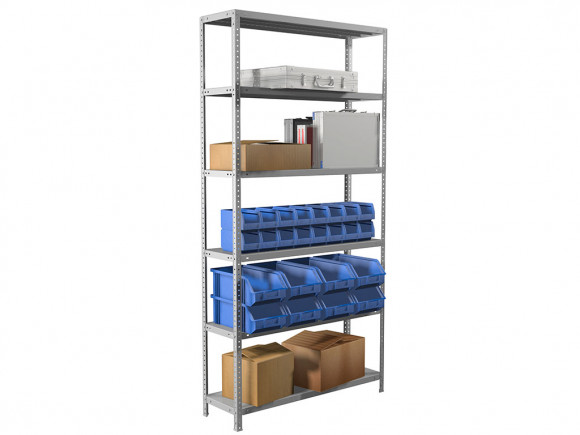 Стеллаж металлический MS Standart 220/100x30/6 Стеллаж металлический MS Standart 220/100x30/6