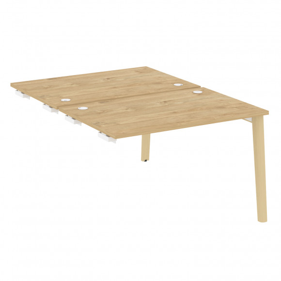 Стол-приставка двойной к опорным элементам, опоры - массив дерева ОНИКС ВУД/ONIX WOOD OW.D.SPR-2.8 Тиквуд Светлый