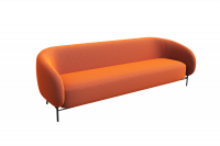 Belt Диван трёхместный BLT-3 Velvet Lux 72/Металл Черный 2210*915*730